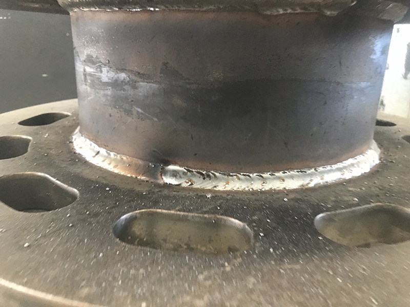 Competed welding of bases for lighting poles. Just need to clean up.