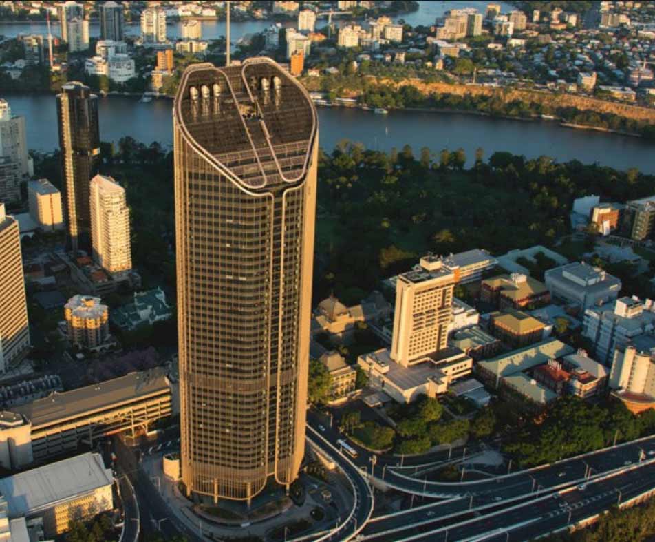 Five CoolingTowers installed, 1 William St, Brisbane City.