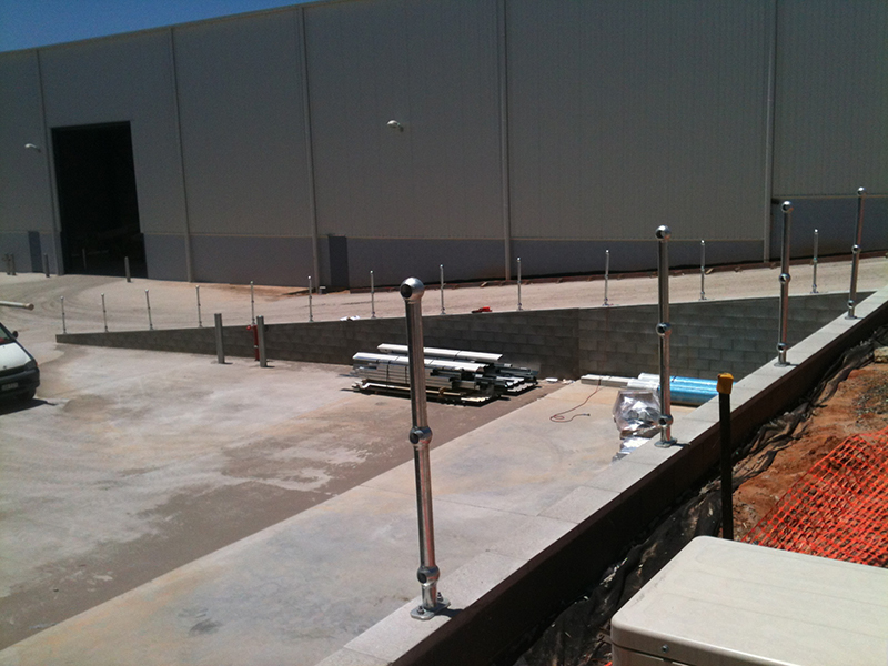 Stanchions completed ready for hand rails.
