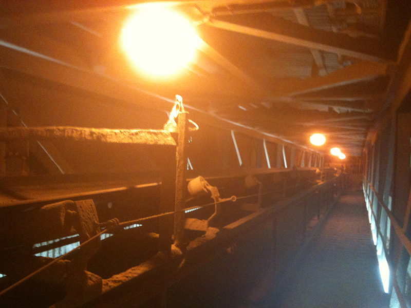 Repair and maintenance to conveyor.