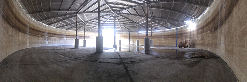 Inside view of Water Storage Tank completing repairs.