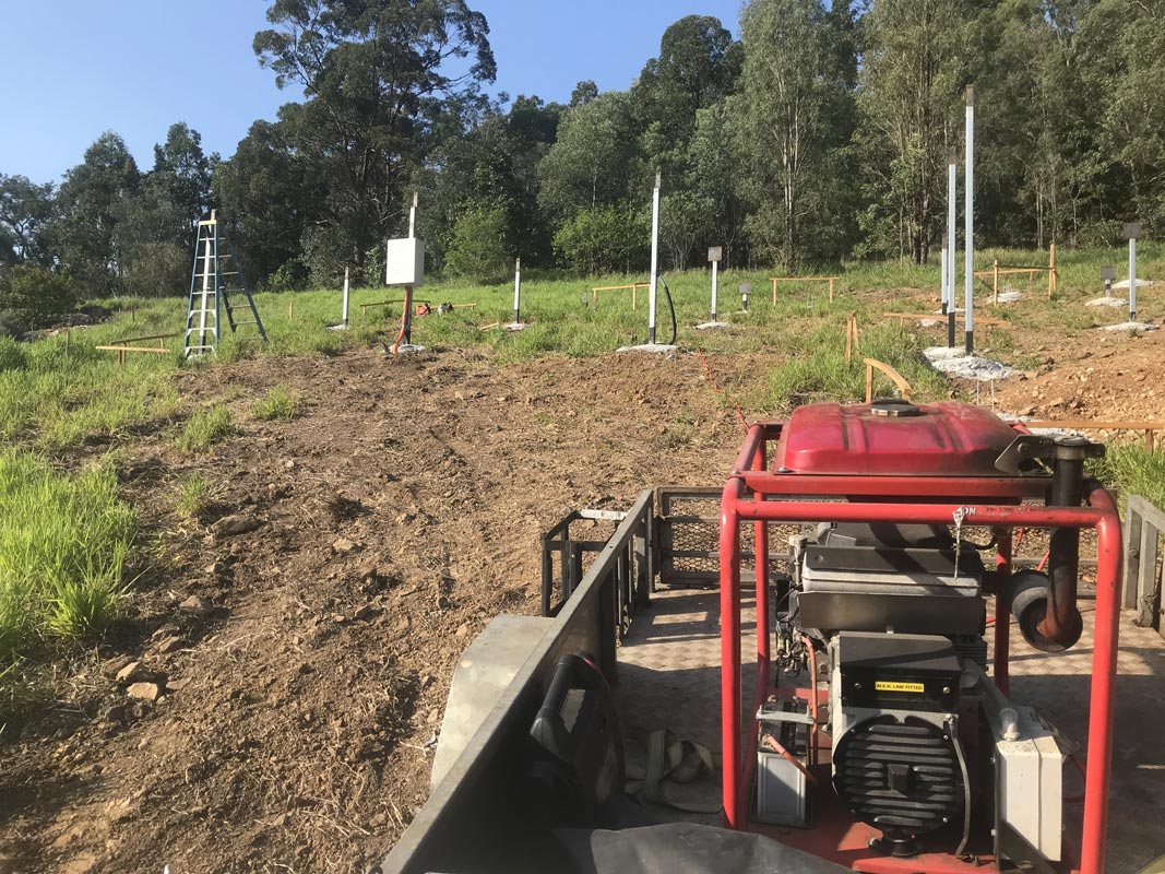 Welding up stands on to posts.