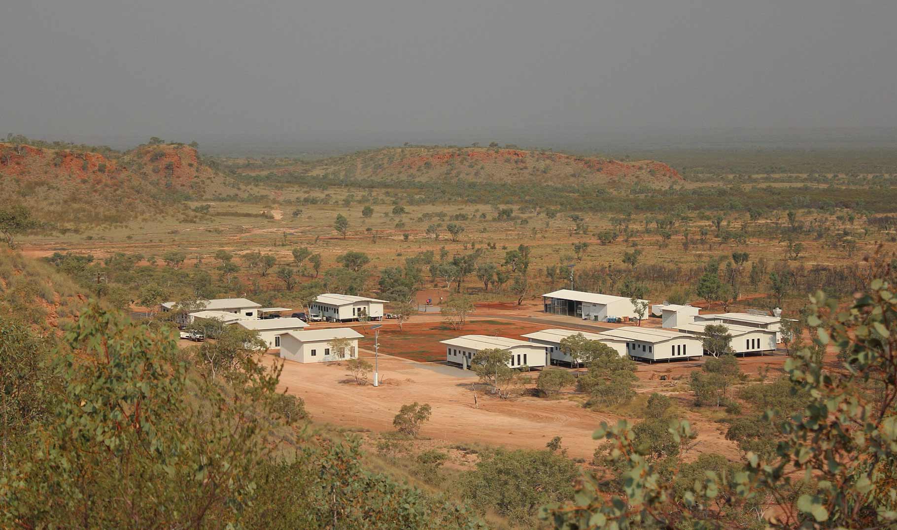 A long way from home, building Barkley Correctional Work Camp, Tennant Creek, NT.
