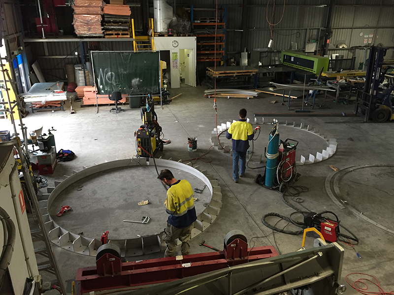 Fabrication of bases for the cooling towers for 1 William St, Brisbane City.