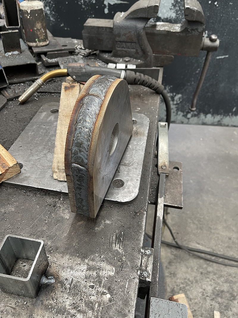 Joining of two Stainless Steel plates for a bracket.