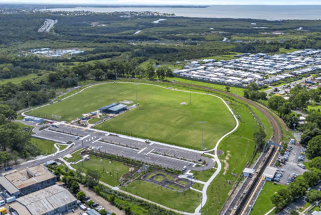 Aerial view of the Nudgee Recreation Centre, Banyo, Brisbane.
